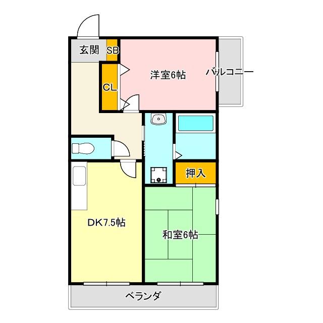 センタースクエア師勝（301） 間取り図画像