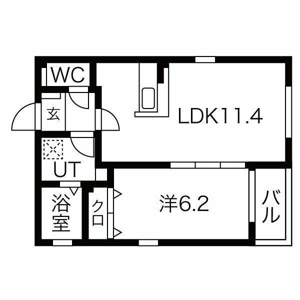 DEVELD荒中（101） 間取り図画像
