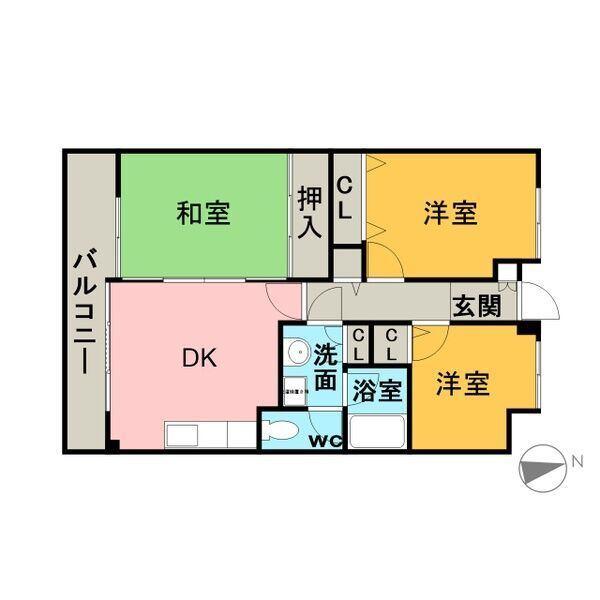 ティーグル名西（5B） 間取り図画像
