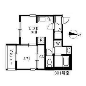 ハーモニーテラス北畑（301） 間取り図画像
