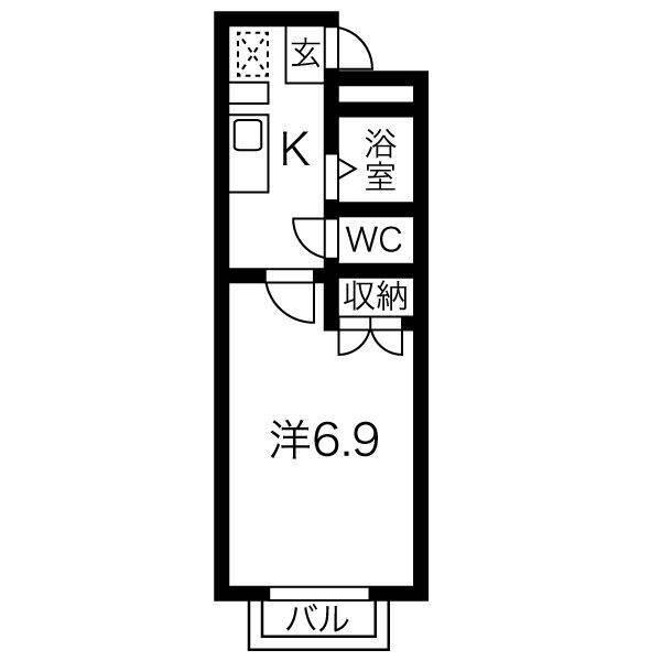 第3ホーメスト桜木（2B） 間取り図画像