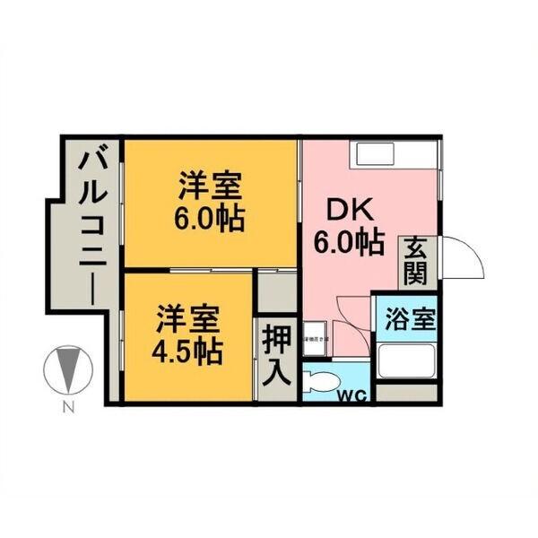コーポかとれあ（205） 間取り図画像
