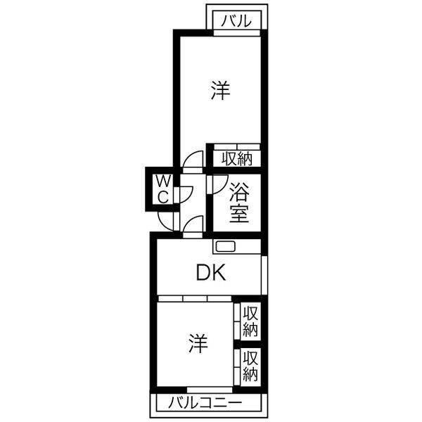 サンハイツ中駒（203） 間取り図画像