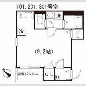 ベルフィノ名古屋（301） 間取り図画像
