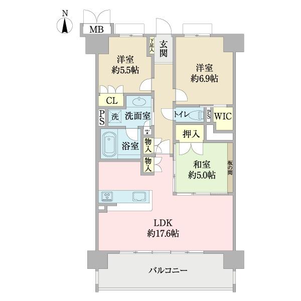 ザ・パークサイド千種北 間取り図画像