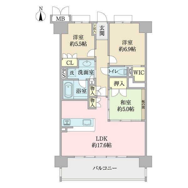 ザ・パークサイド千種北 間取り図画像
