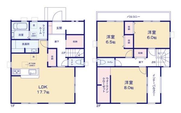 高槻市大和二丁目　新築戸建　１号棟 間取り図画像