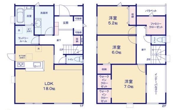高槻市大和二丁目　新築戸建　２号棟 間取り図画像