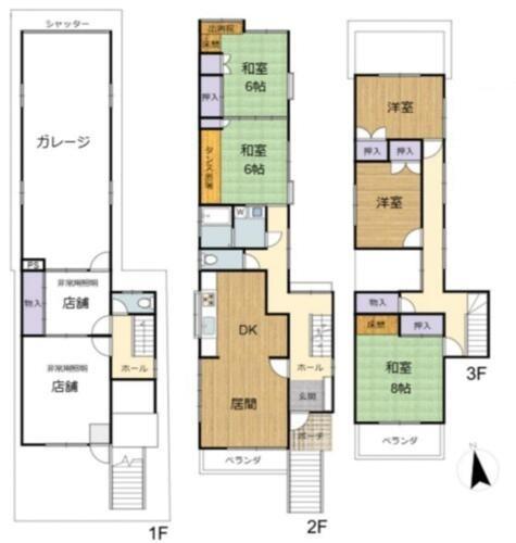 ５ＬＤＫ＋１階店舗