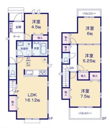 収納豊富な４ＬＤＫ