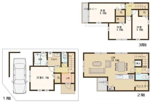 高槻市津之江北町　建築条件付き売土地 区画図