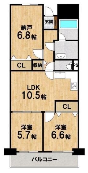 ライオンズマンション高槻 間取り図画像