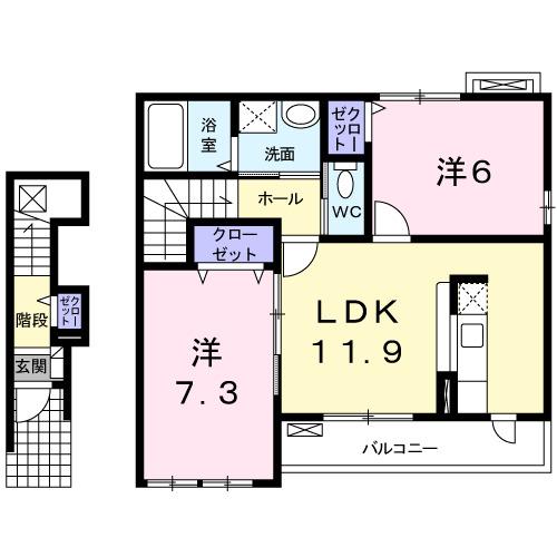 ゼフィール（Ｚｅｐｙｒｅ）（202） 間取り図画像