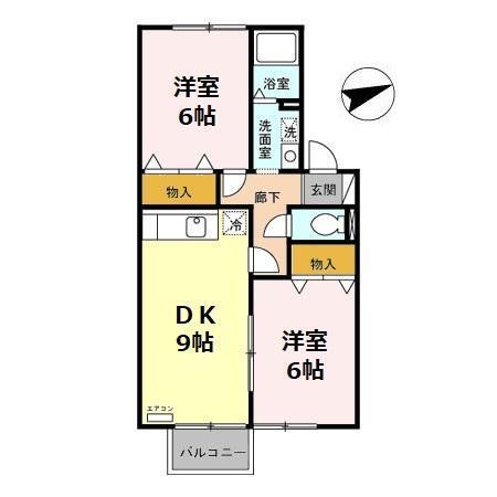 エスポワールさち（102） 間取り図画像