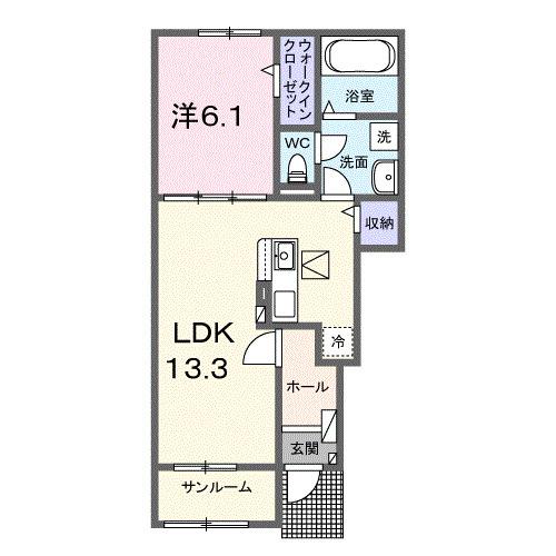 インフィニティエアポートＳ　Ｂ（102） 間取り図画像