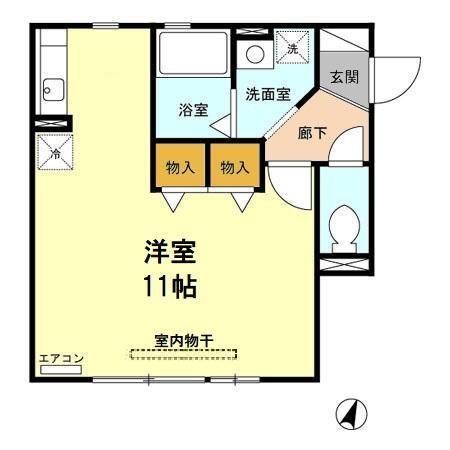 コスミオンⅡ（201） 間取り図画像