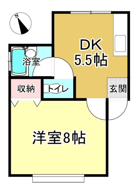 サンパレス南通（101） 間取り図画像