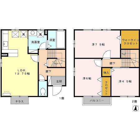 ブランシェ北斗　Ａ（101） 間取り図画像