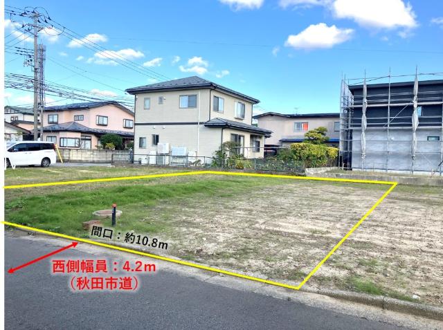 №2　西側間口約10.8ｍ　約57坪の整形地　