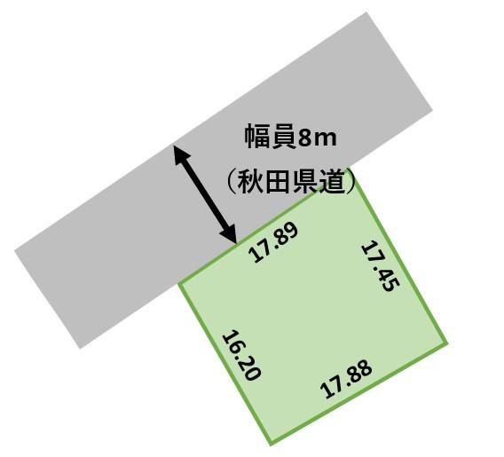 間口は17.89ｍで駐車スペースも確保できます♪