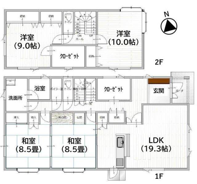 LDKはゆとりの19.3帖です