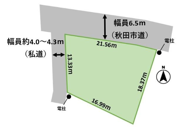 間口もゆとりの21ｍで乗り入れ楽々