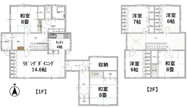 全居室収納スペース付きの6LDK！