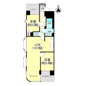 サンルーム付きの南西角部屋です