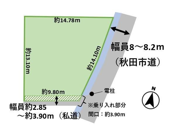 秋田市楢山太田町　土地 区画図
