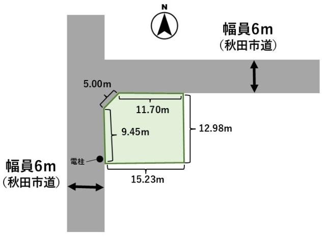 秋田市外旭川字神田　土地 区画図