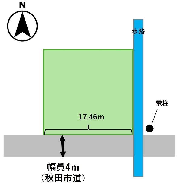 秋田市広面字土手下　土地 区画図