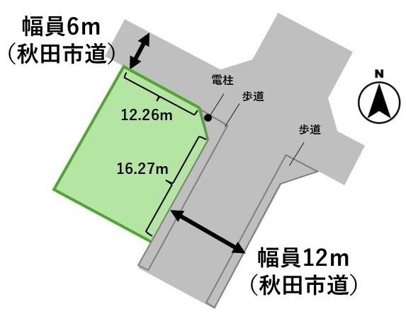 秋田市御野場6丁目　土地 区画図