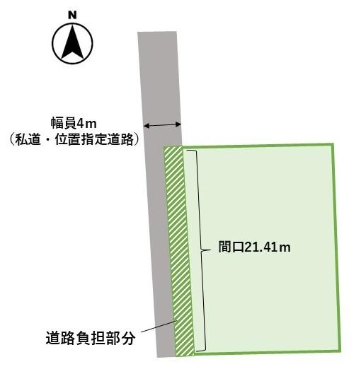 秋田市八橋新川向　土地 区画図