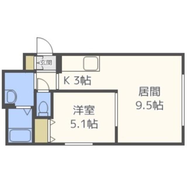 グリュックス・クレー平岸弐番館（301） 間取り図画像