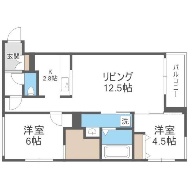 エフュート北１９条（505） 間取り図画像