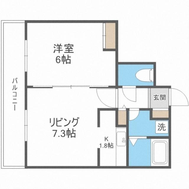 プログレス新琴似（302） 間取り図画像