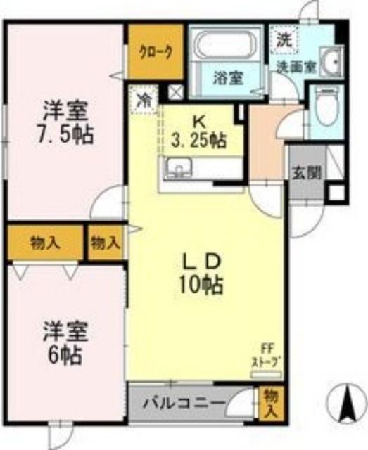 ロイウッドＫ（201） 間取り図画像