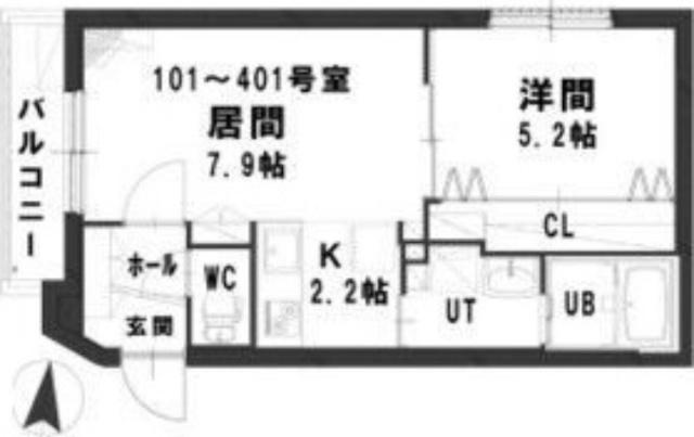 グランメールセンチュリーＮ１７（301） 間取り図画像