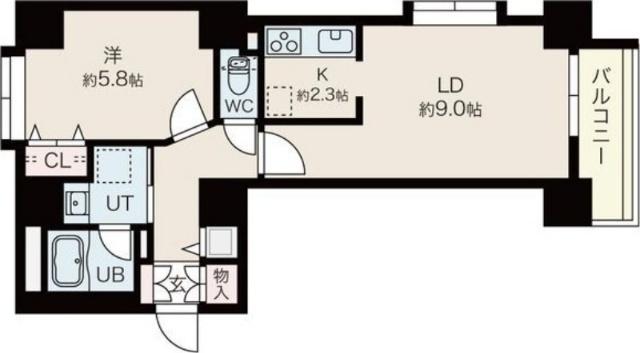 札幌市東区北四条東マンション 間取り図画像