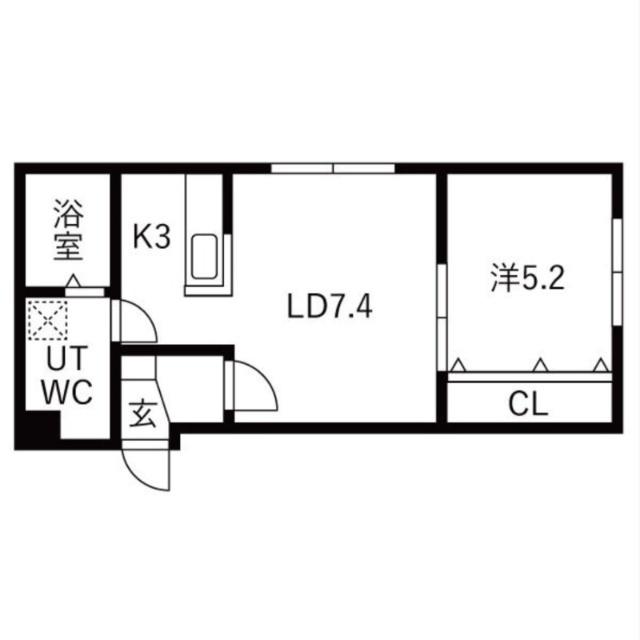 クレア白石（101） 間取り図画像