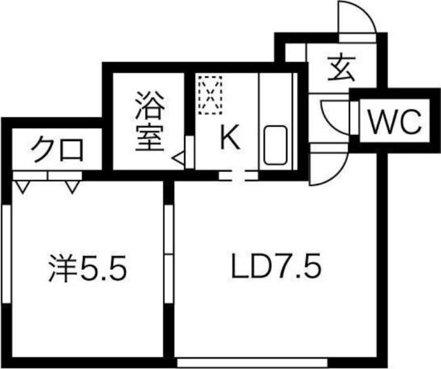 プティバロン（202） 間取り図画像