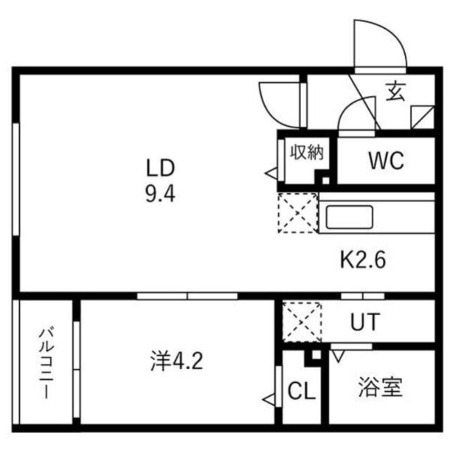ライトベル美園（302） 間取り図画像