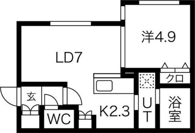 アルファスクエア北２４西２（401） 間取り図画像