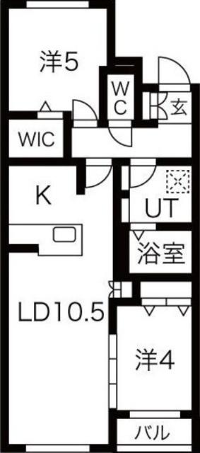 ＵＲＢＡＮ　ＦＬＡＴＳ　北２４条（303） 間取り図画像
