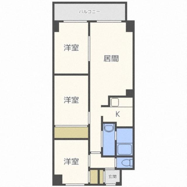 ベルマージュＩＩ５２２（102） 間取り図画像