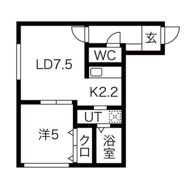 クラリス豊平Ⅱ（201） 間取り図画像