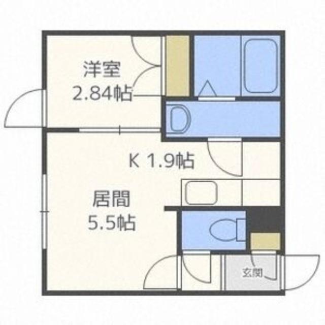 ラ・メゾンドボヌール（203） 間取り図画像