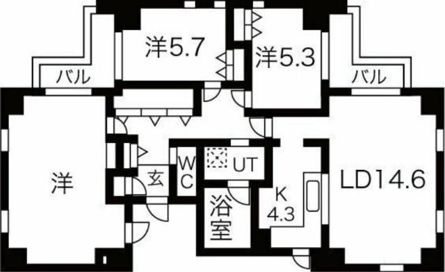 ＢＬｏｏｍ（701） 間取り図画像