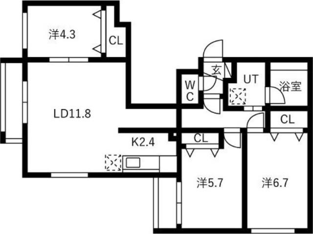 ライトベル新琴似（205） 間取り図画像