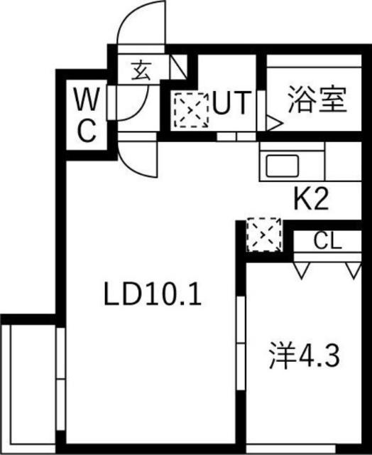 ライトベル新琴似（105） 間取り図画像